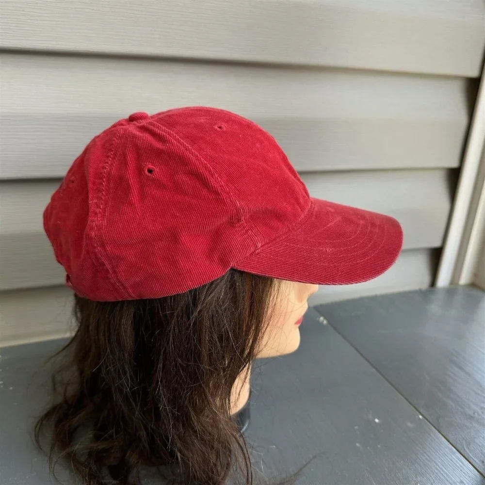 Polo Golf Ralph Lauren Cap Hat Red Corduroy The Peninsula Club NC Adjustable